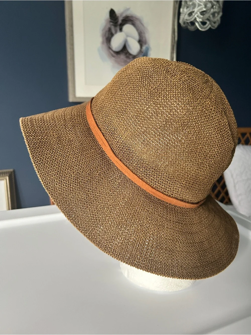 Marcus Adler NY Brown Open-Knit Packable Sun Hat – Like New